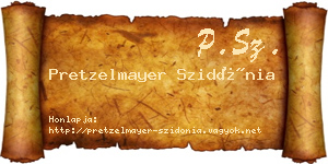 Pretzelmayer Szidónia névjegykártya